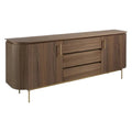 **Meuble de rangement en bois avec tiroirs et portes, finition moderne**