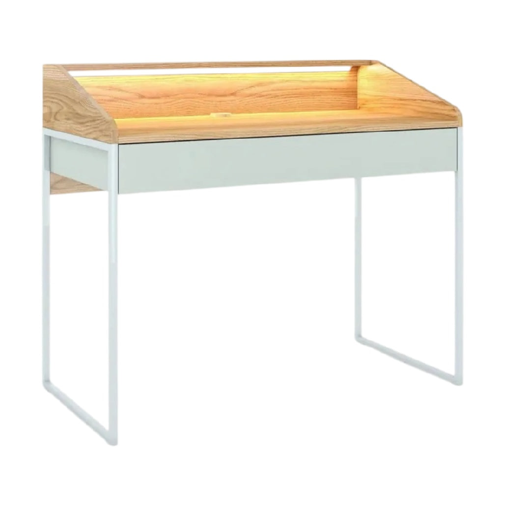 **Bureau moderne en bois avec éclairage intégré**